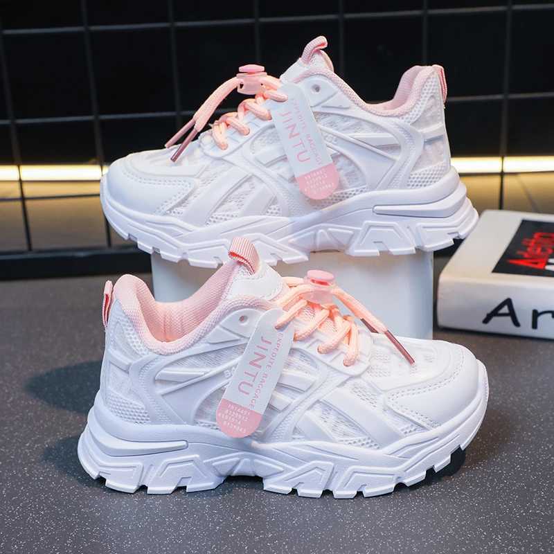 Girls Sneakers 2024 Children Casual Shoes Mesh Platform Designer Tennis Sneaker 6 To 12 Years Kids Sports Shoe for Girl Y250912