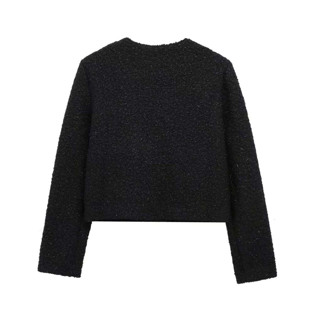 DHEssentials Women's Autumn and Winter New Style Little Chanel Sparkling Loop Velvet Short Jacket 87050625