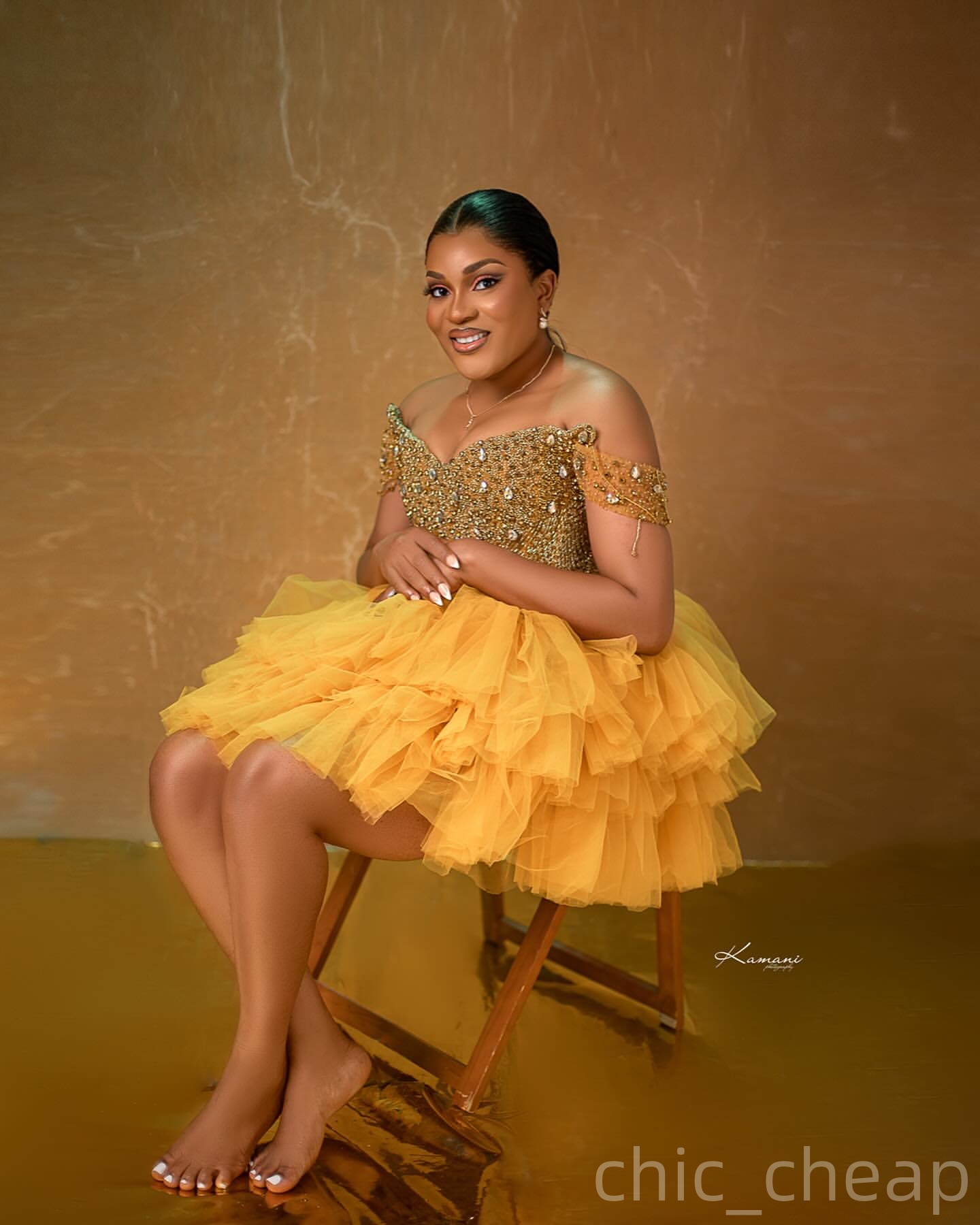Yellow Ball Gown Cocktail Dress Sweetheart Beaded Crystals Tulle Short Mini Graduation Homecoming Dresses For Special Occasions Sweetheart Gowns
