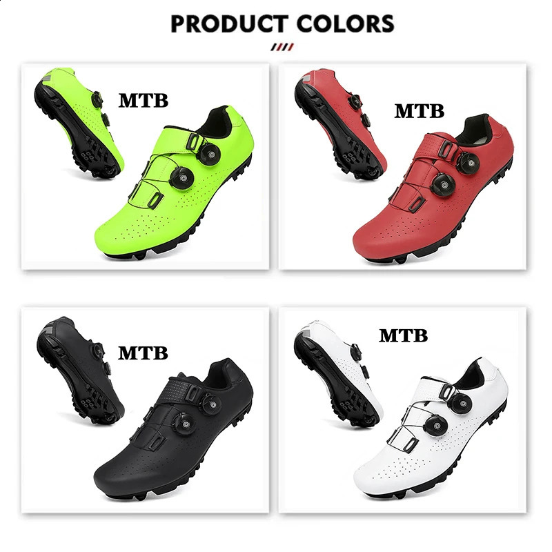 Professional Mountain Bike Cycling Shoes MTB Flat Cleat SPD Outdoor SelfLocking Big Size 48 Racing Bicycle Sneakers Men w250912