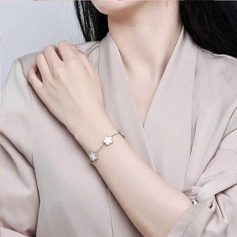 14K Gold Plated Link Bracelets White Black Blue Gold Red Green Lucky Bracelets Jewelry Gifts TrenDY for Women V250702