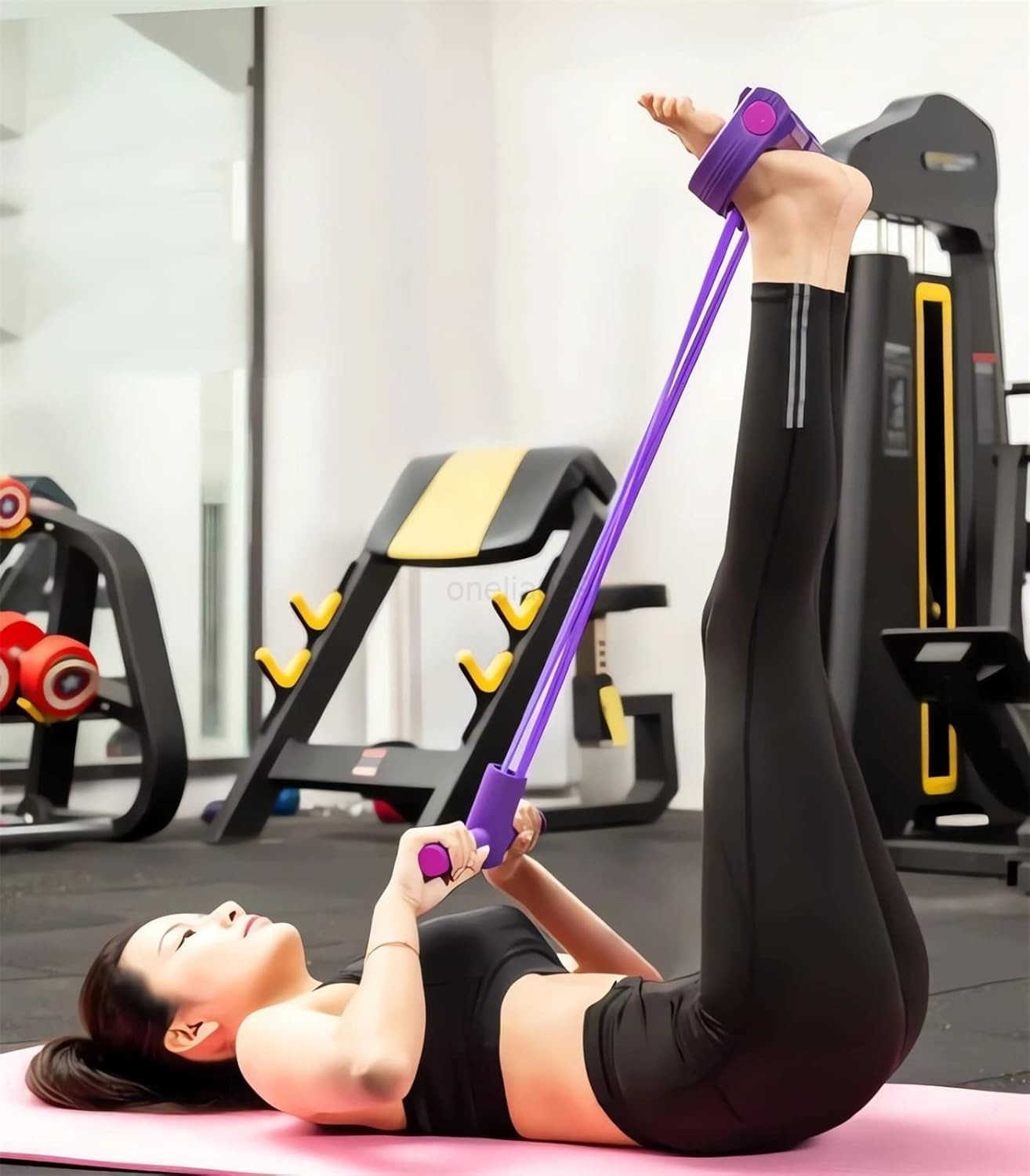 21 Fitness Resistance Bands4 Tube Pedal Ankle Puller 2023 New Sit up Leg Stretch Rope Exercise Bands with Handles Stretching Workout Fitness Bands for