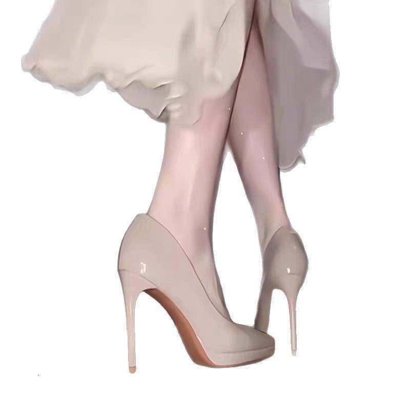 2025 autumn new women's high-heeled shoes niche design elegant fashion patent leather ceremony fine high-heeled shoes designer shoes