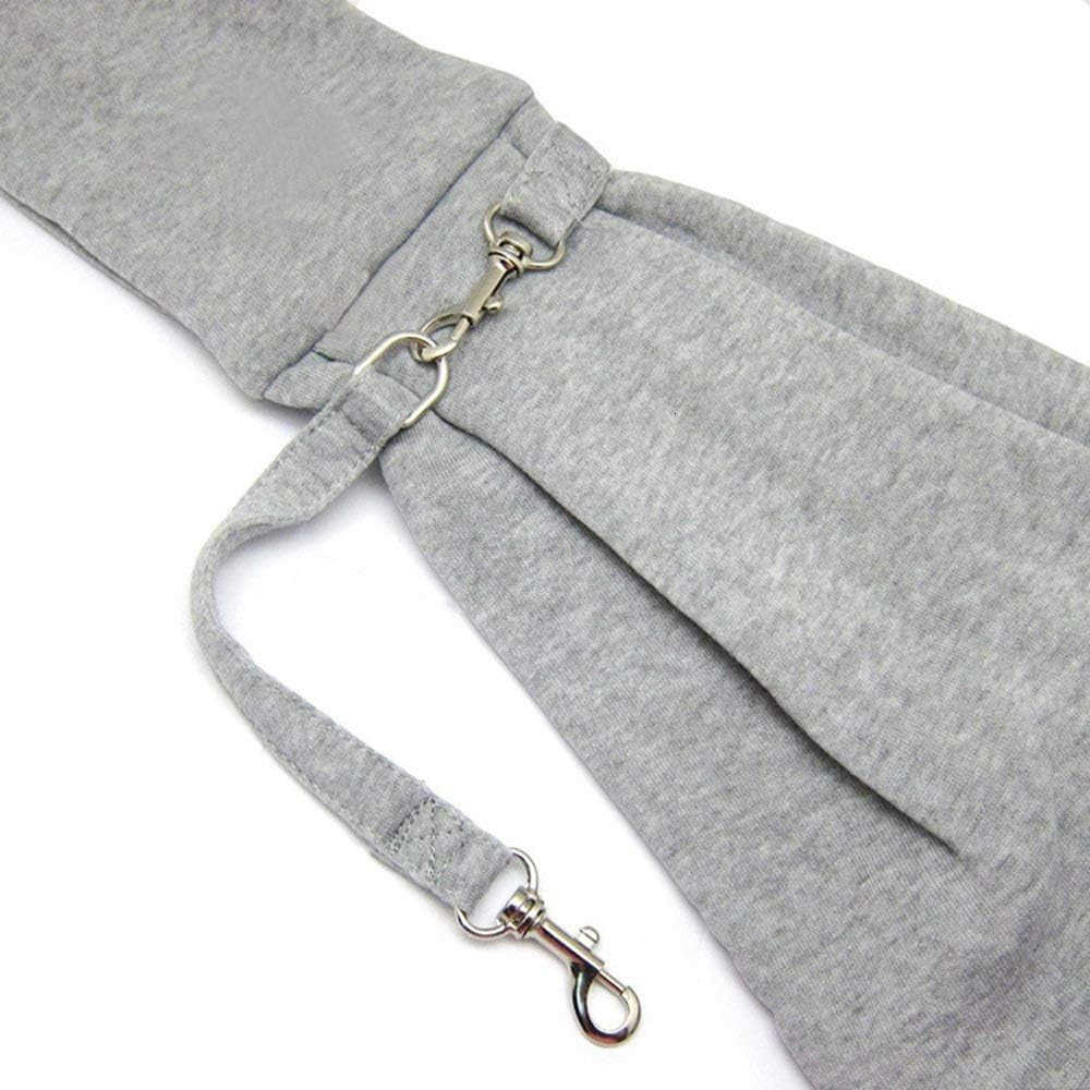 Pet Sling Carrier Bag Travel Tote for Cats Dogs Up to 16 lbs GrayW250912