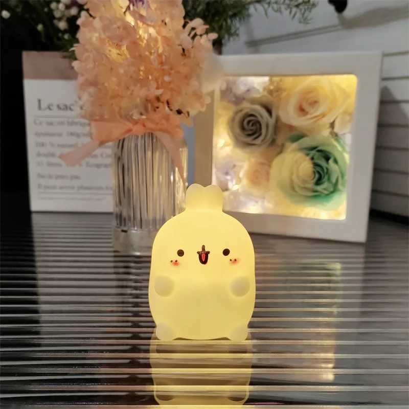 Rabbit Night Light Bedhead Bedroom LED Small Table Light Non Plug In Floor Stand Creative Atmosphere Night Light Decoration C251122