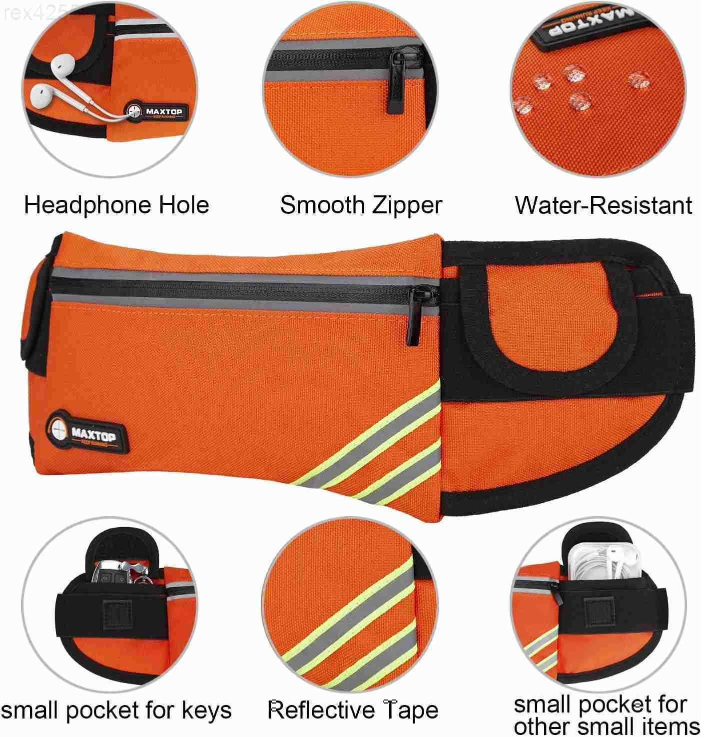 Slim Running Belt Fanny Packs for Women Men Reflective Waist Pack Phone Holder for Walking Fitness Workout ExerciseWater Resistant Running Travel Belt