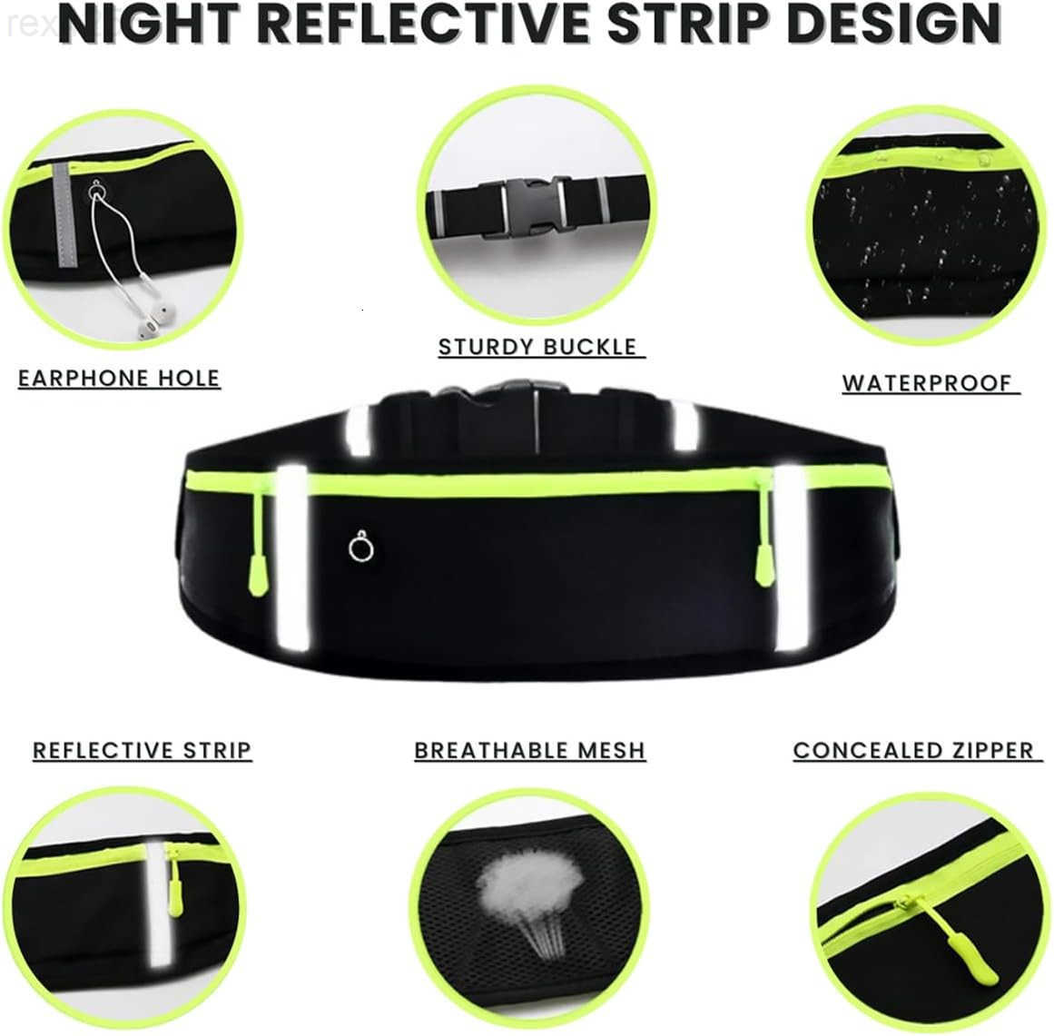 Slim Running Belt for Women Men Adjustable Waist Pack for Phone Keys Cards and Cash Ideal Fanny Pack During the Running Workouts Hiking and TravelW250