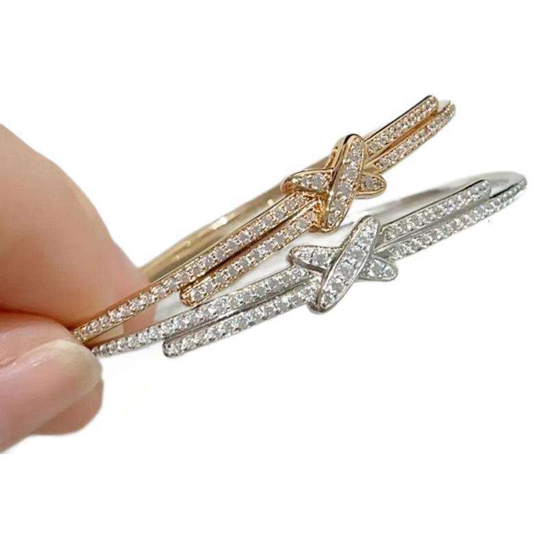 New Clover Bracelet Women, Starry Sky Cross Bracelet, High-End Jewelry for Girls, Wristband