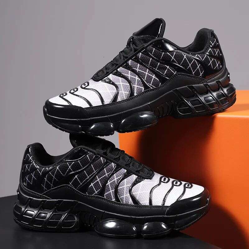 Trendy Men's Running Mesh Upper Thick Sole Sports Casual Dad Shoes Breathable Synthetic Inner EVA Insole Thermoplastic Pol - view 5