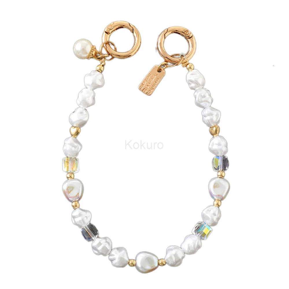Fashion Creative Pearl Bag Strap Keyring Bag Accessories Phone Lanyard Phone Case Keychain Bead Bag Chains Bag Decoration Handle M250912