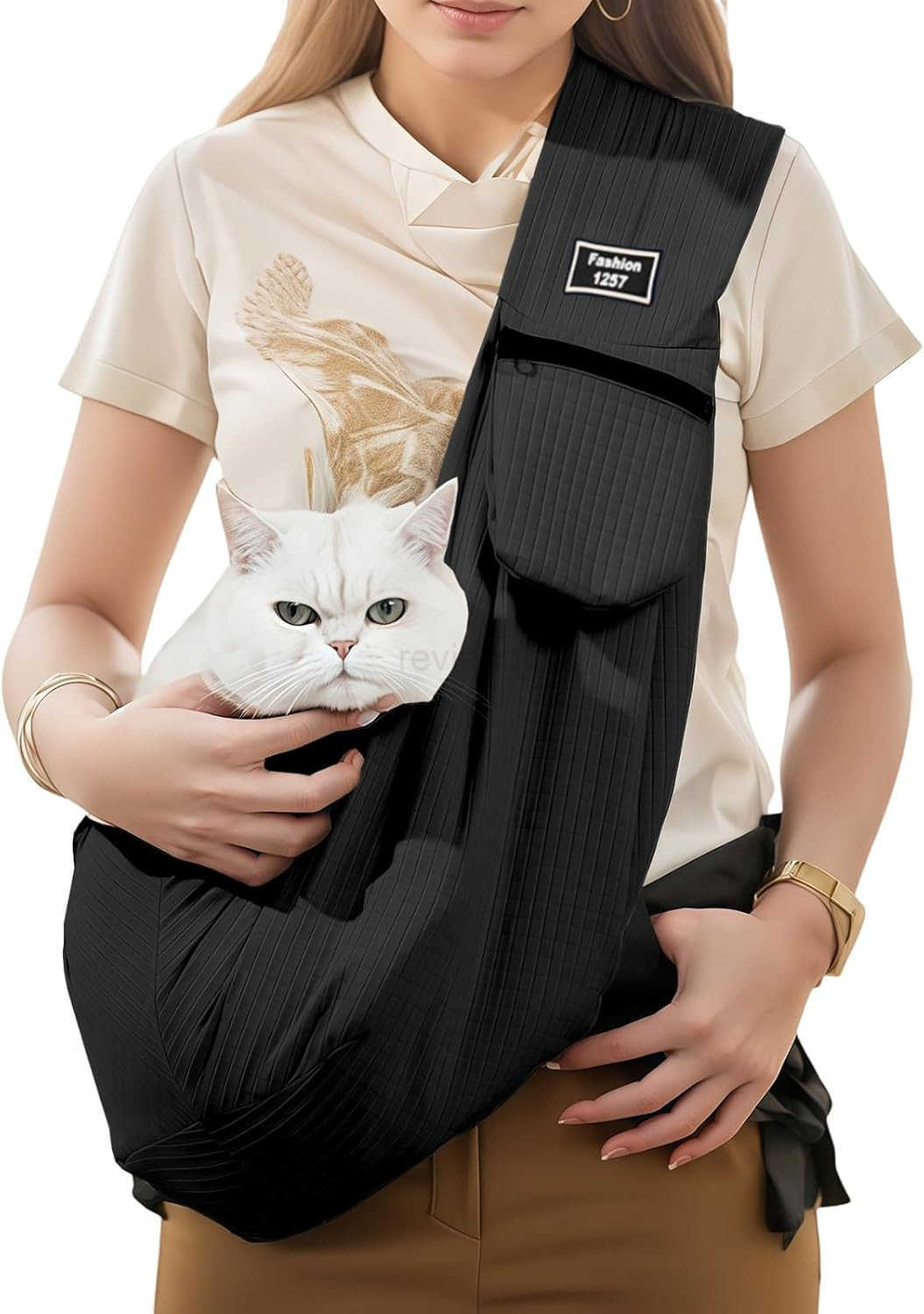 Dog SlingDog Slings for Small Dogs for 312 lbsPuppy Sling Made of Waterproof and AntiStatic Fabric Cat Sling with Storage Bag AntiDetachment Make It E