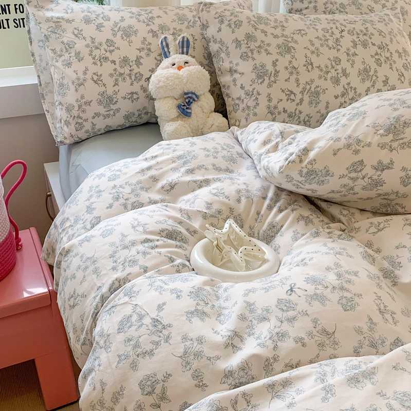 Solid INS Style Bedding Set For adults kids pink cotton fitted Flat Sheet With Pillowcases Colorful King Queen Full size X250912