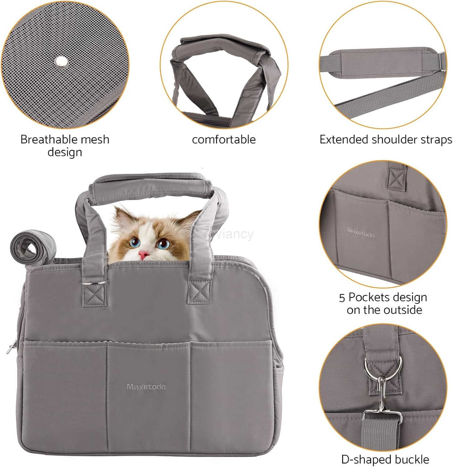 Dog Purse Carrier for Small Dogs 8 lbsCats 11 lbs Stylish Pet Carrier for WomenTravelWalkingShopping Airline ApprovedCrossbody HandCarry OptionsBreath