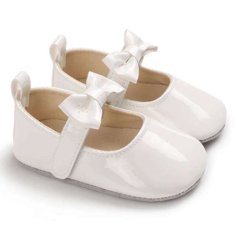 Girls Bowknot Princess Dress PU Anti-slip Soft Sole Infant First Walkers Newborn Crib Baby Shoes