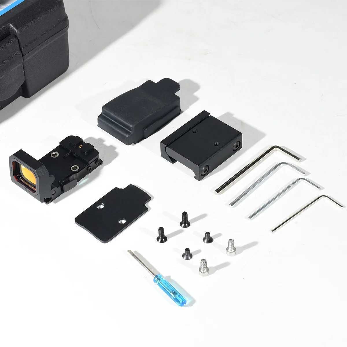 JH409 3MOA Folding Flip Collimator Reflex Mini 1x Red Dot Sight with 20mm Mount and Pistol Glock MOS Base C250912