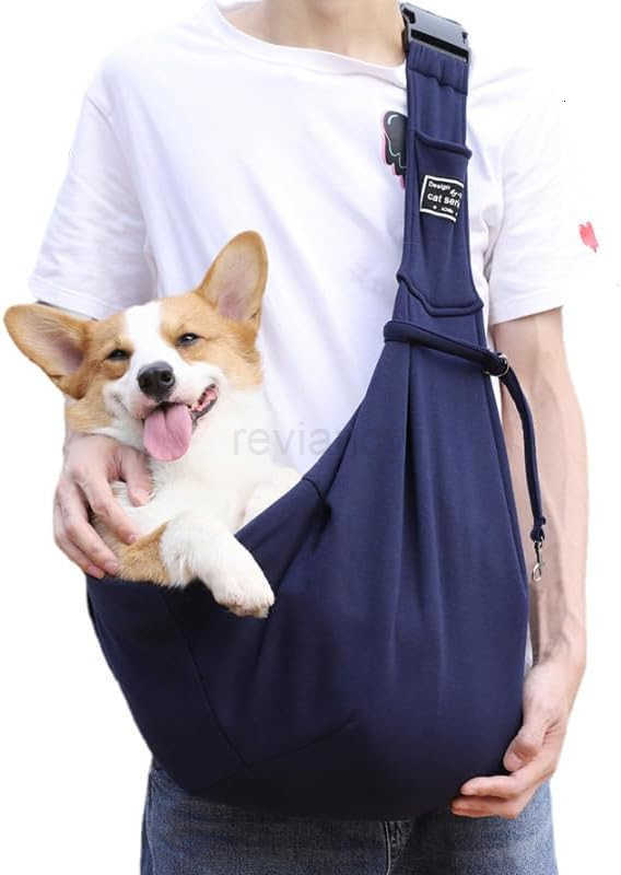 Dog and Cat Sling Carrier with Adjust StrapPocket Puppy Pets Outdoor Travel Bag Safety Purse BagW250912