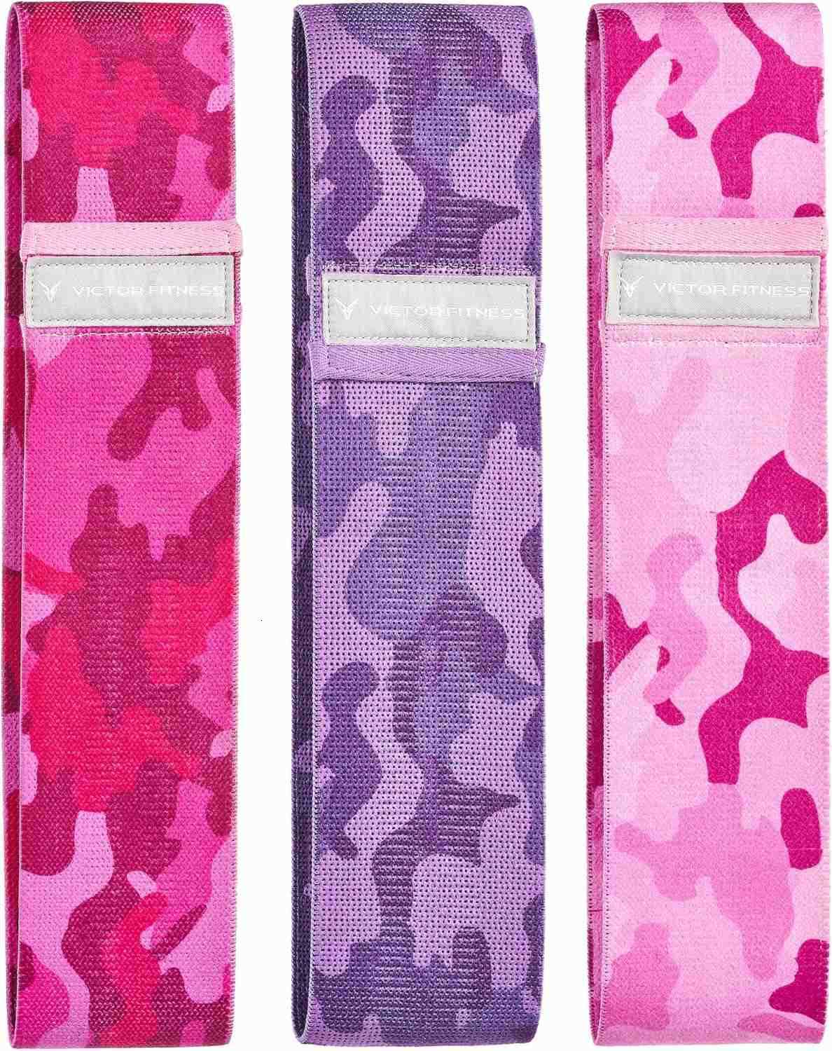 Fitness Hip Booty Bands 3 Levels of Resistance NonSlip Fabric for Squats Lunges ButtGlutes Includes Free Carrying Bag W250912