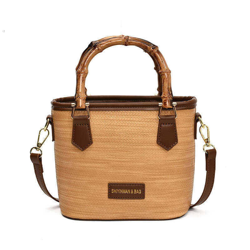 Designer Bag Handbag Small Bucket Bags for Women 2025 New Versatile Vintage Elegant Shoulder Crossbody Straw Bag
