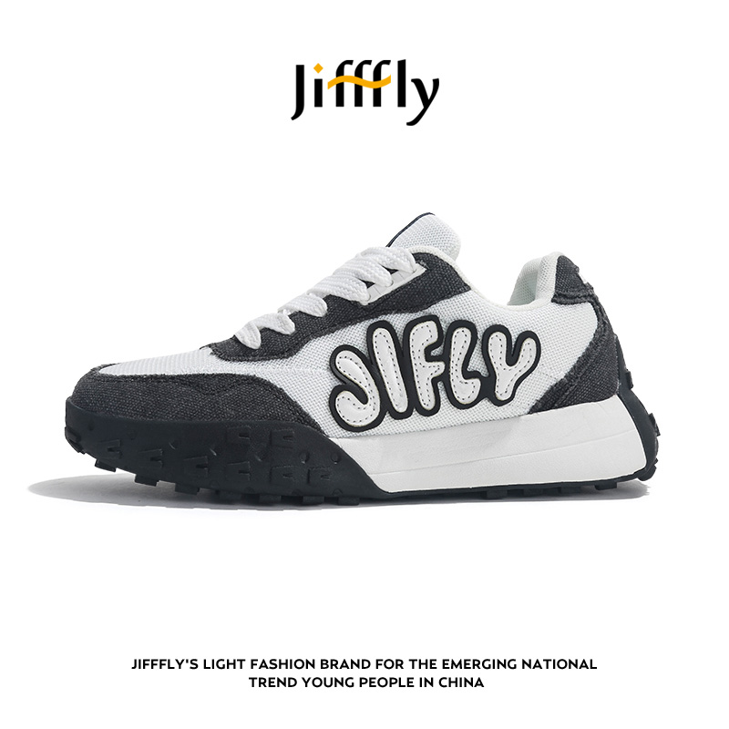 Jifffly designer shoes 2025 new autumn and winter classic retro versatile thick soled sports shoes for men and women blue black