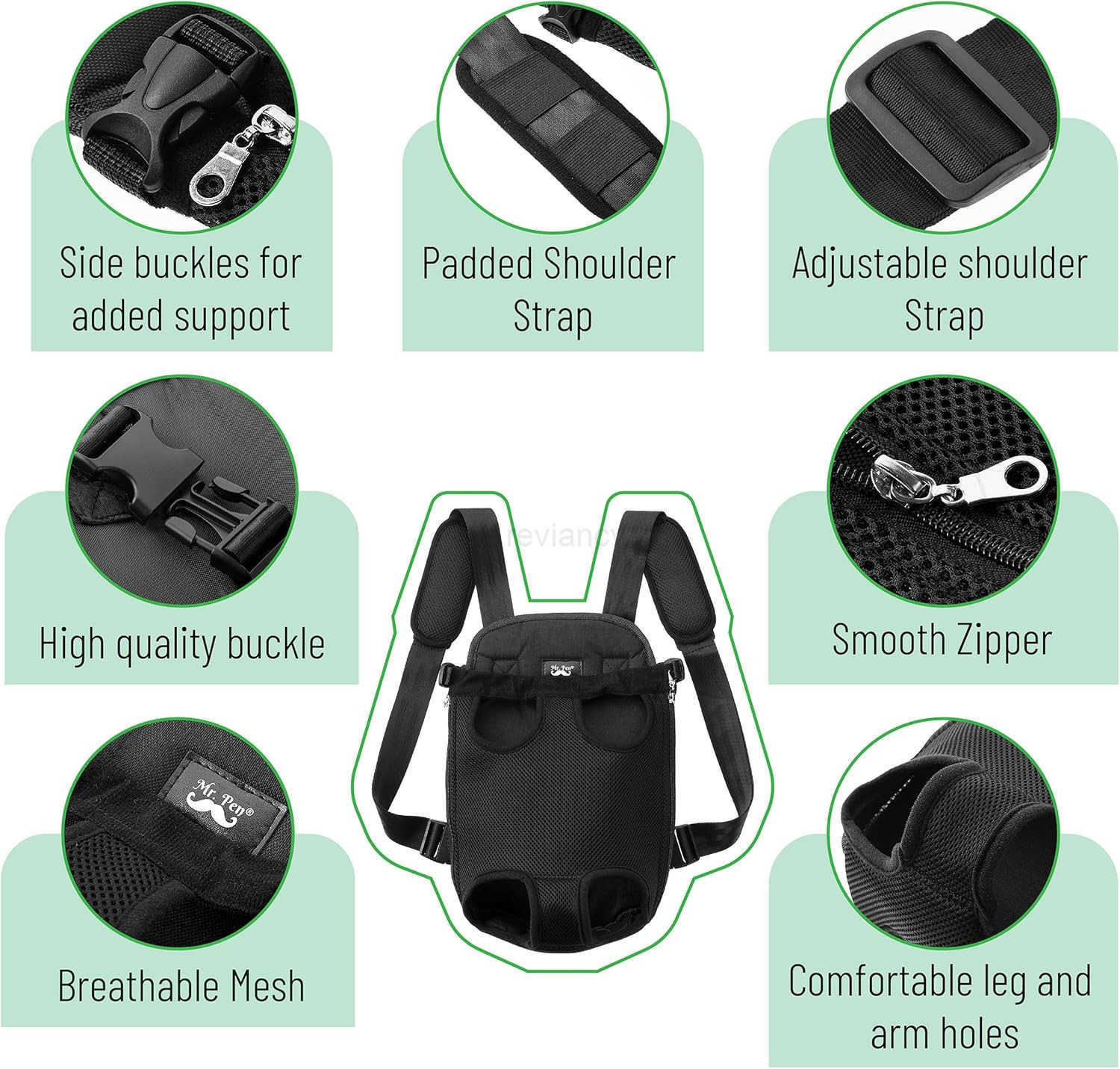 Pet Carrier Backpack Weighing Up to 12 lbs Adjustable Dog Carrier Backpacks Dog Backpack Carrier for Small Dogs Dog Front CarrierW250912