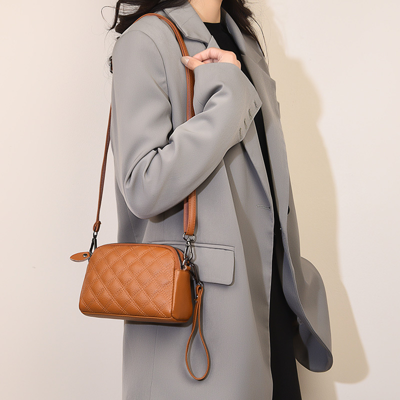 TB BHULAMTE Designer Luxury Handbag Fashion Quilted Leather Women's Crossbody Bag Multi Functional 2025 New Soft Leather Handbag