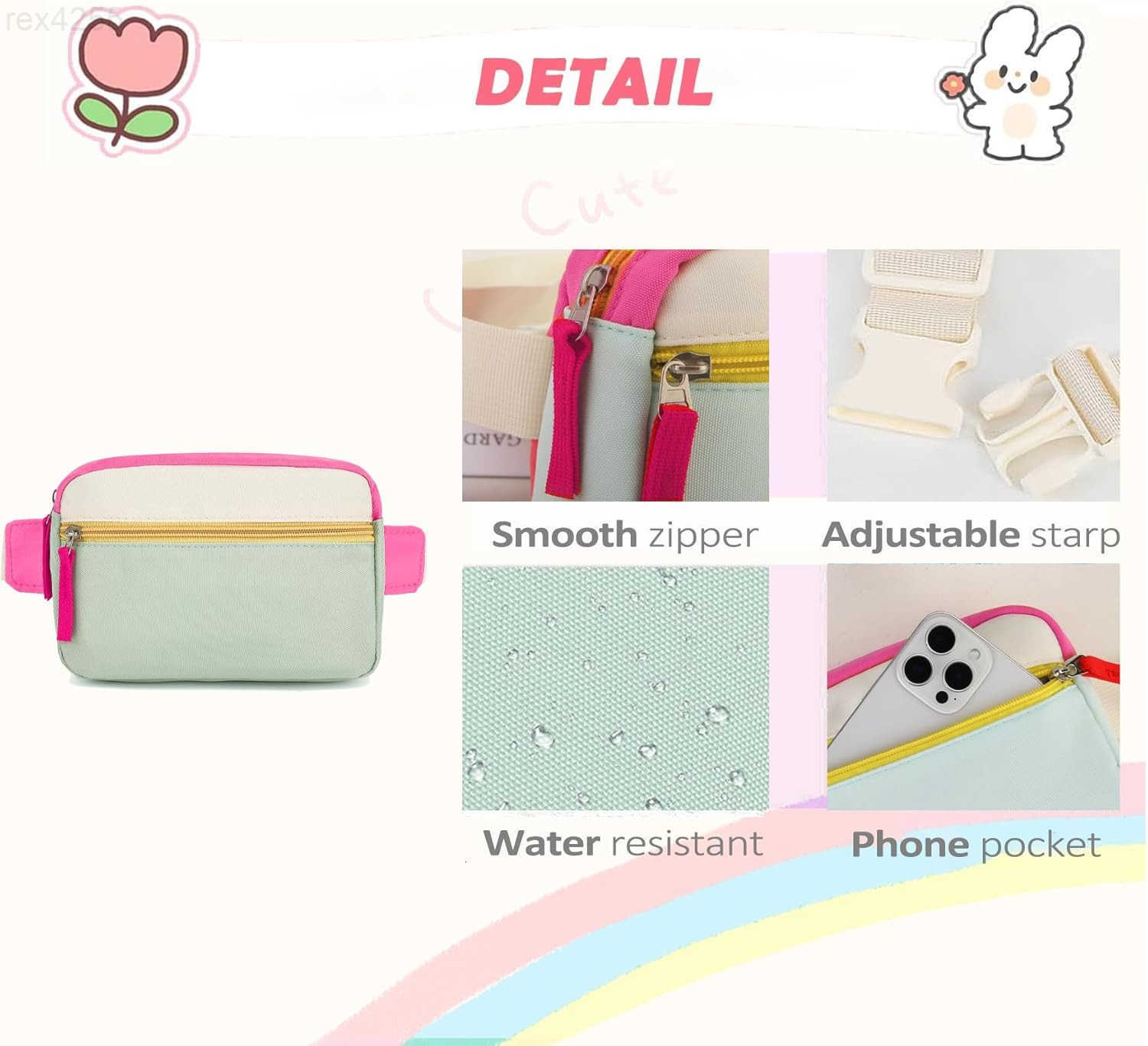 Pack for Girls Teens Kids Toddler Belt Bag Birthday Gift Crossbody Waist Bag GiftW250912