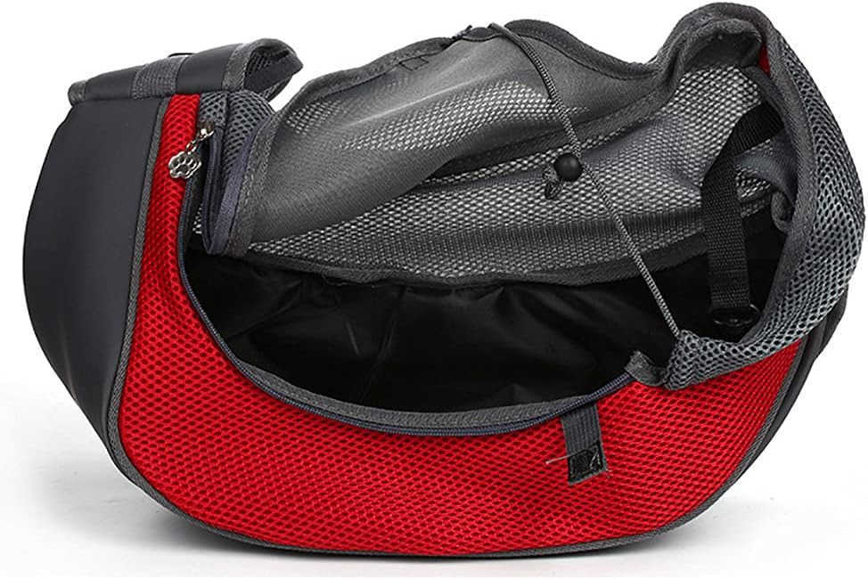 Pet Dog Sling Carrier Breathable Mesh Portable Travel Safe Pet Sling Shoulder Bag Carrier with Adjustable NonSlip Shoulder Strap for Small Dogs Cats P