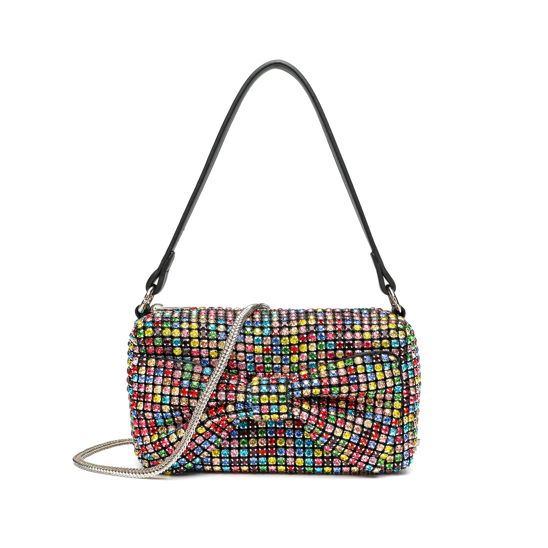 TB BHULAMTE designer bag 2025 Cross-Border New Classic Small Luxury bag Square Bag Bowknot Evening Handbag Rhinestone Clutch Shoulder Bag Full Rhinest