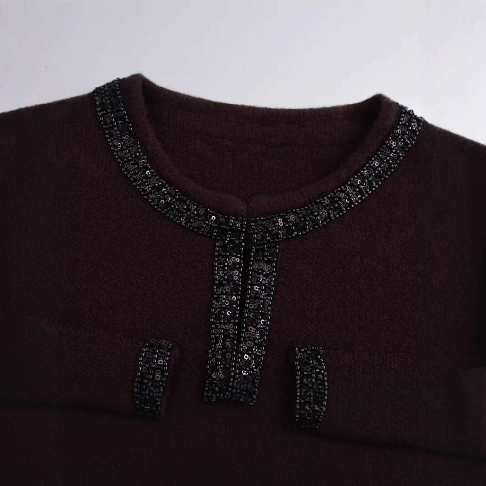 DHEssentials Single Small Fragrance Style Wool Blend Beaded Knitted Cardigan Jacket 4192114