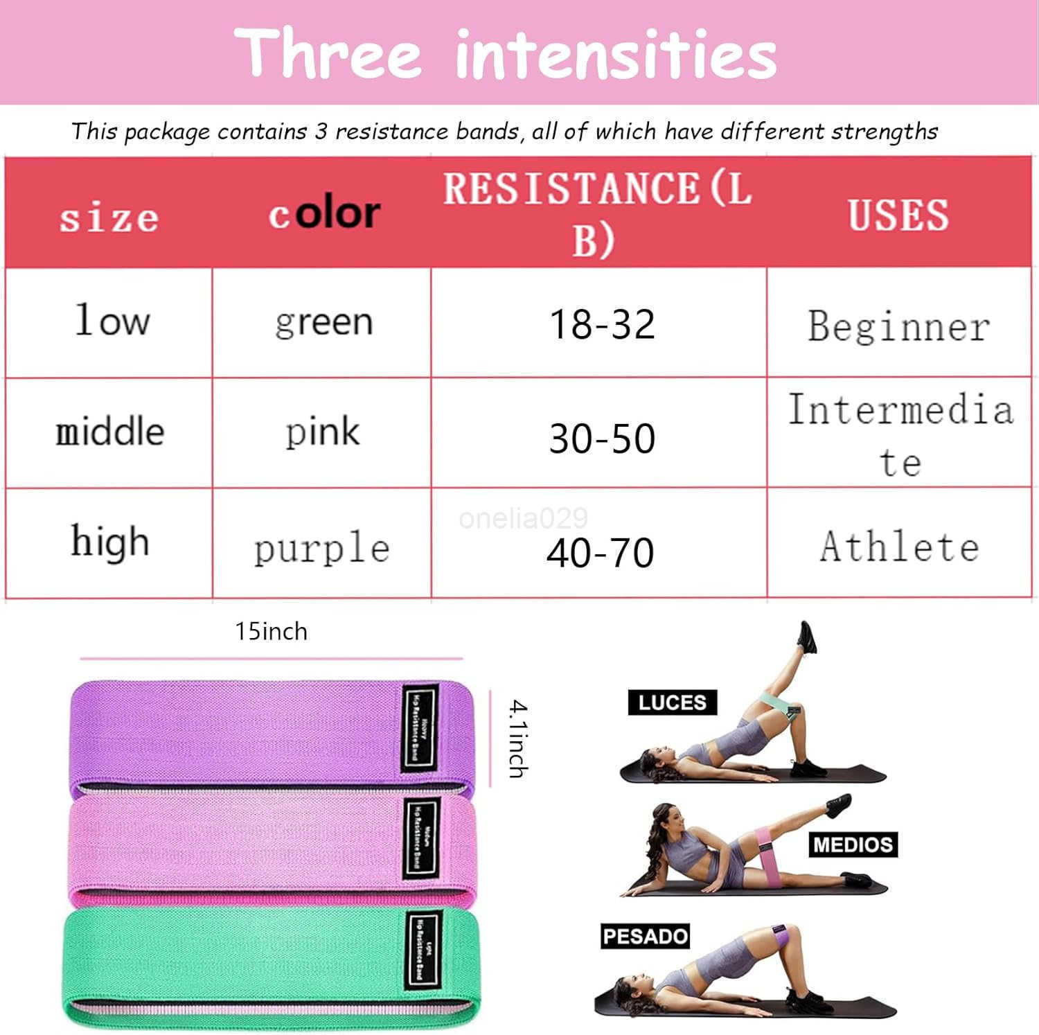 Resistance Bands for Working Out Resistance Bands 3 Set of Stretch Exercise Workout Bands for Booty Legs Booty Band for Yoga Starter Set Pilates Worki
