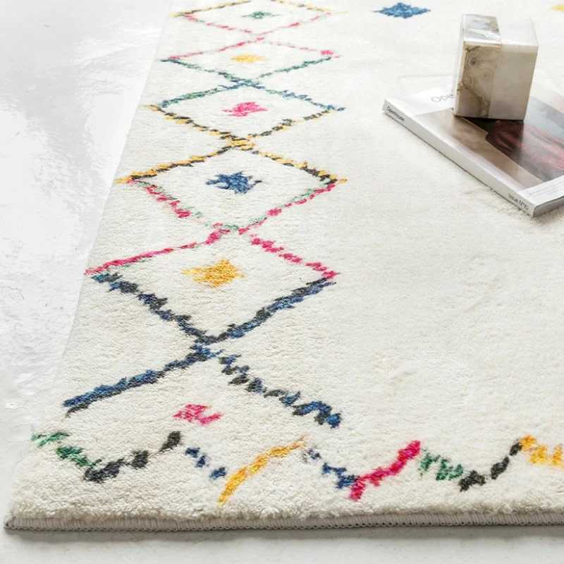 Carpet for Living Room Ethnic Style Large Area Fluffy Children Bedroom Rug Home Decoration Cloakroom Plush Mat Tapete C250912