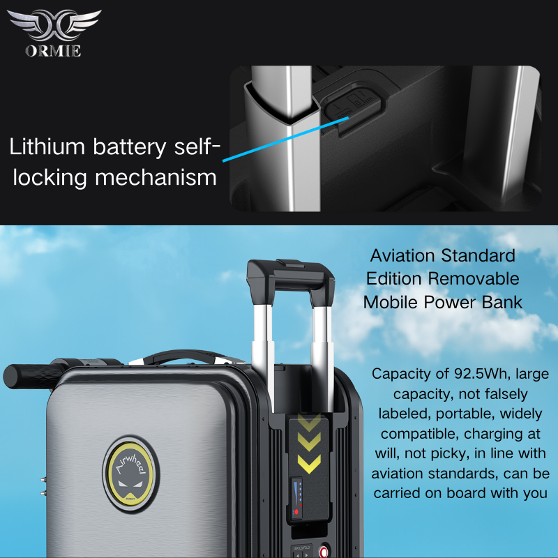 ORMIE Electric Travel Luggage - Smart, Compact and Airline - Friendly Carry - on SE3SL