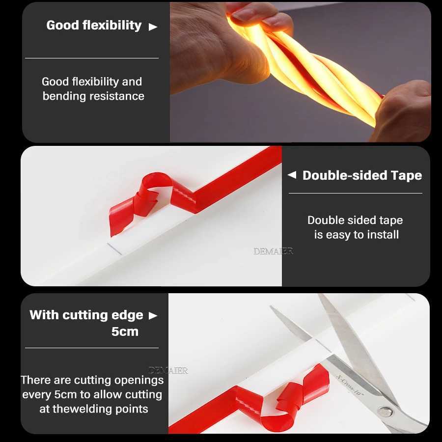 Waterproof IP68 COB LED Strip 24V Neon Light Underwater 12V 320Ledsm Flexible Ribbon Tape RA90 Lighting 3000K4000K 6000K C250912