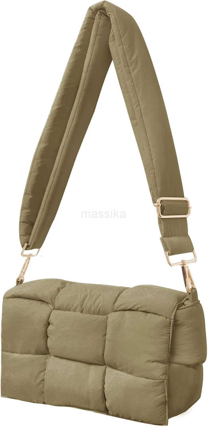 Shoulder bags for women Lightweight small puffer purses waterproof handwoven puffy bag crossbody handbag M250912