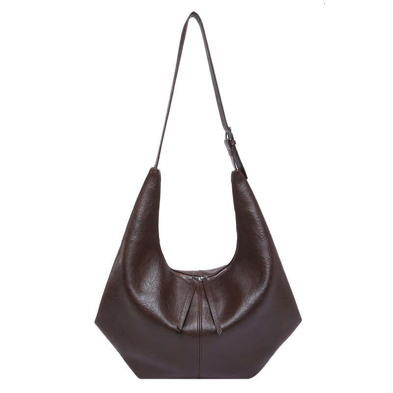 Casual Simple Style Designer Bags Personality Soft Leather Tote for Women Versatile Large Capacity Commuter Shoulder Bag