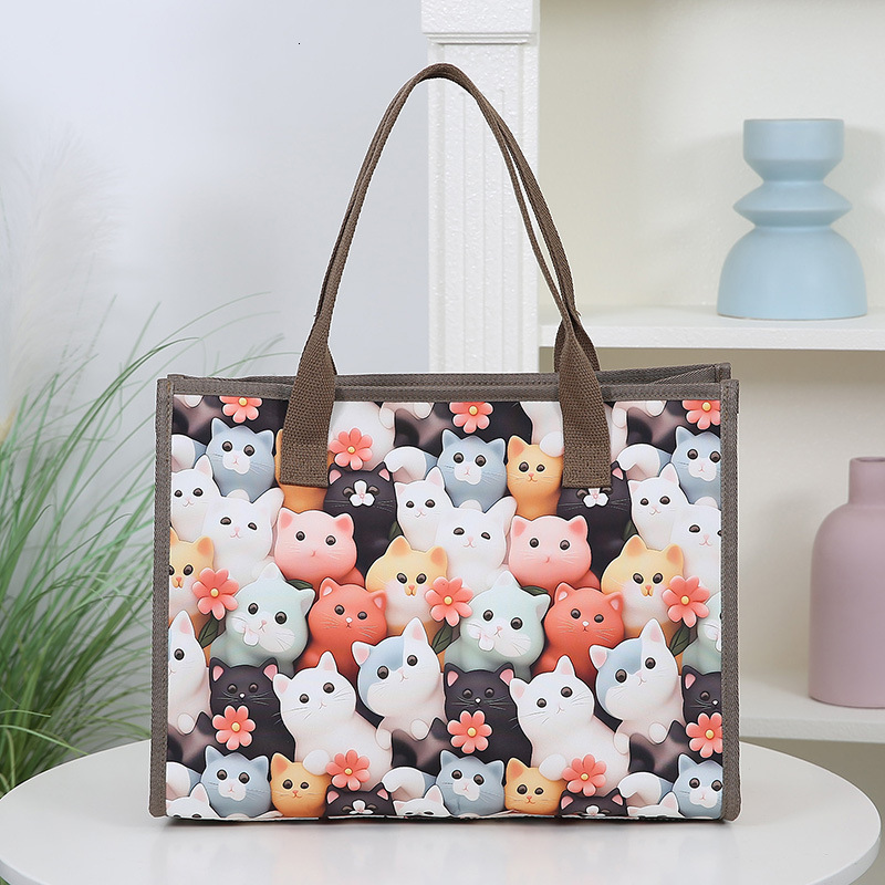 Canvas Bag Versatile Free Shipping Fashion Printed Designer Bag Handbag Large Capacity Convenient Mommy Bag Outdoor Lunch Luxury Bag Box Bag