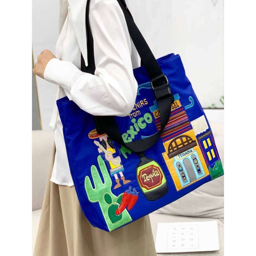 Designer Bag Tote Bag Shoulder Bag Niche Designer For Women New Color Block Embroidered Handbag Large Capacity Shoulder Tote Bag