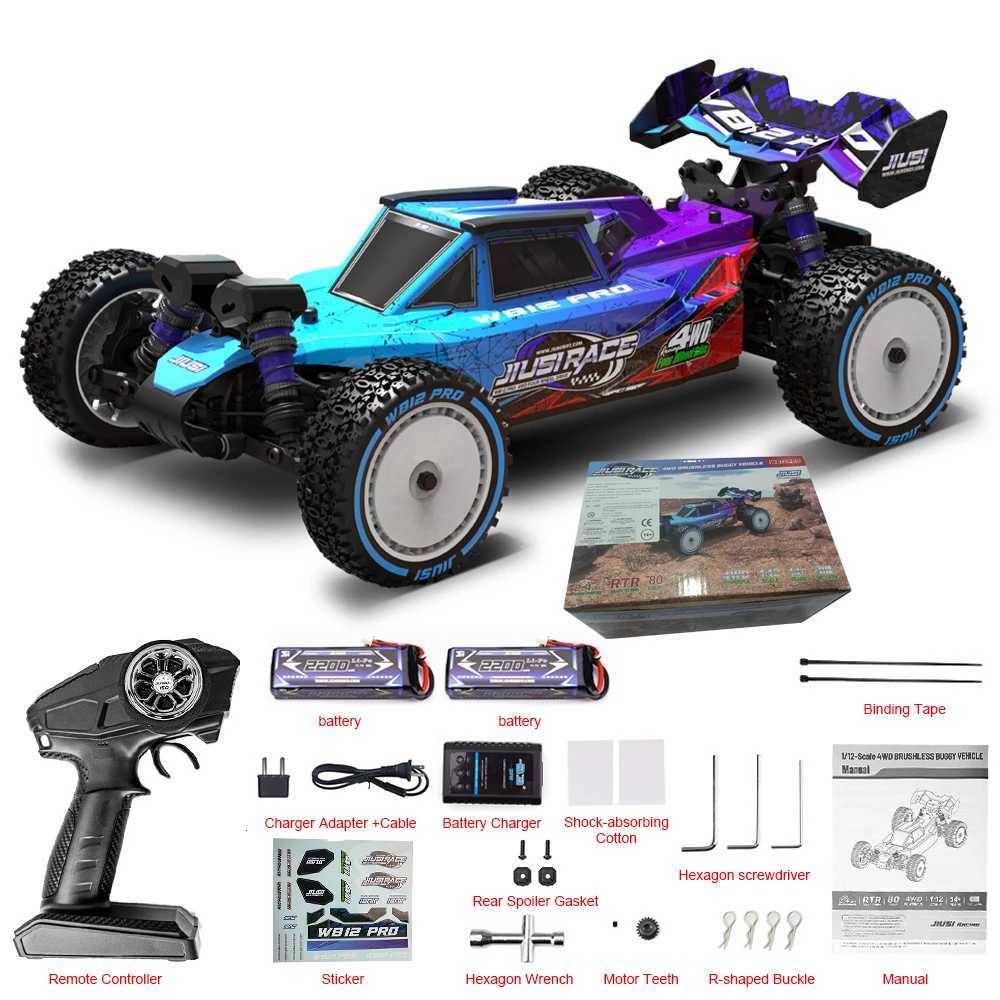 JIUSI WB12 PRO 112 Racing Car 4WD High Speed 80KMH Brushless Remote Control Car Offroad Competitive Drift RC Car Toy Kid Gift M250912