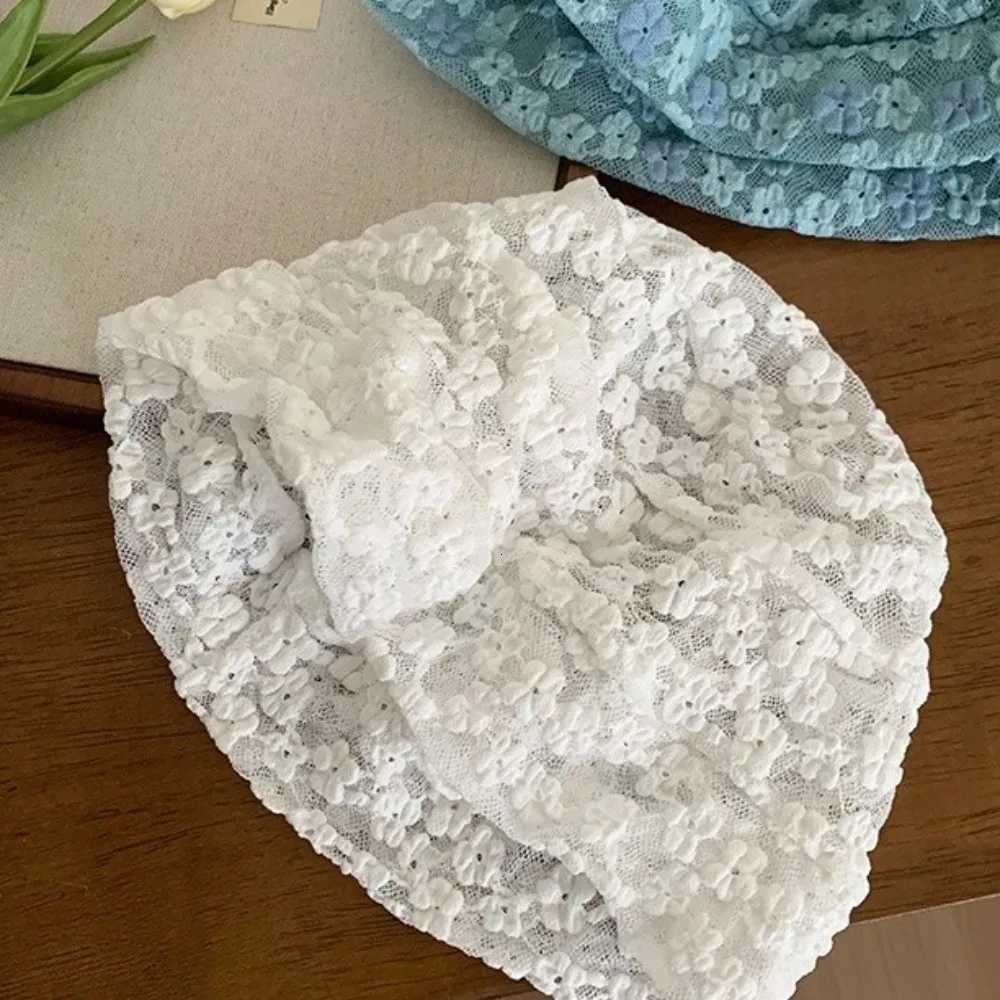 Sweet Flower Lace Plover Hat Hollow Mesh Beanies Hat Pi Big Sunscreen Spring and Summer G250910