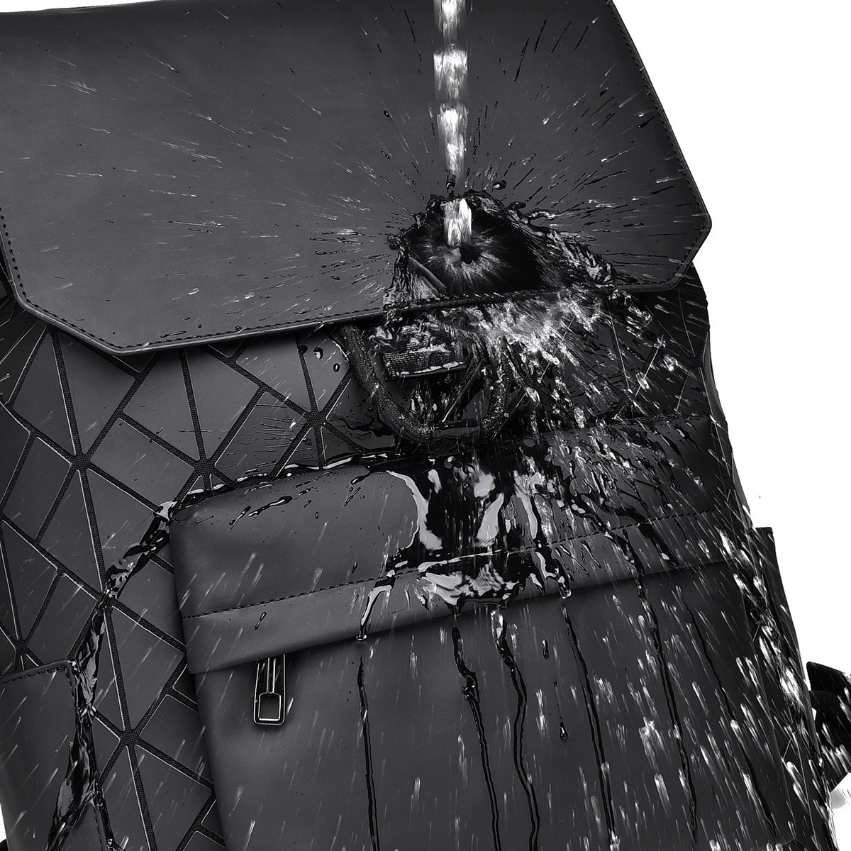 Trendy Designer Bag Brand Geometric Diamond Backpack Luxury Bag Free Shipping For Men Large Capacity Waterproof Fashionable College Student Commuter L