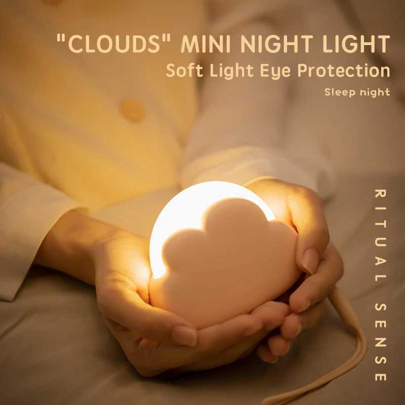 Cloud Night Light Mini USB Wireless Adorable Cloud Shape LED Night Light For Bedroom Baby Children Creative Gift C251122