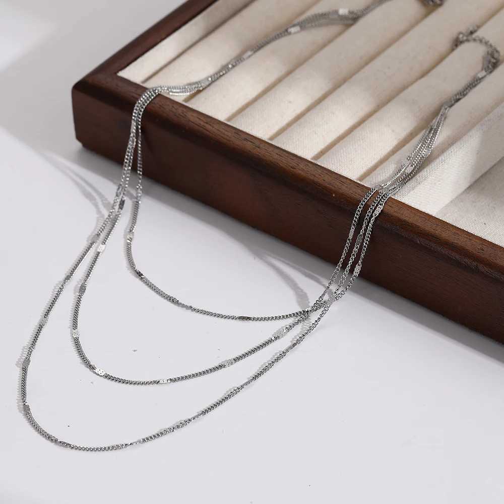 DGIDDK Stainl Steel Ins Style Triple Layers Necklace Plated Non Fade Jewelry Style Novelty For Women Jewelry Daily MatchXJ250912