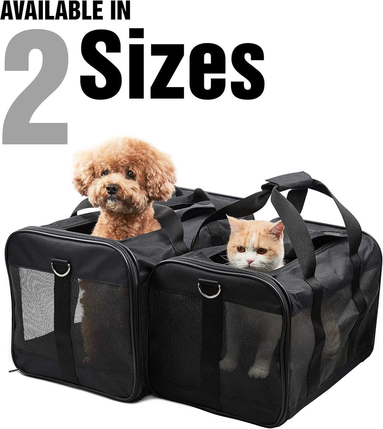 ScratchMe Pet Travel Carrier Soft Sided Portable Bag for Cats Small Dogs Kittens or Puppies Collapsible Durable Airline Approved Carry Your Pet with Y