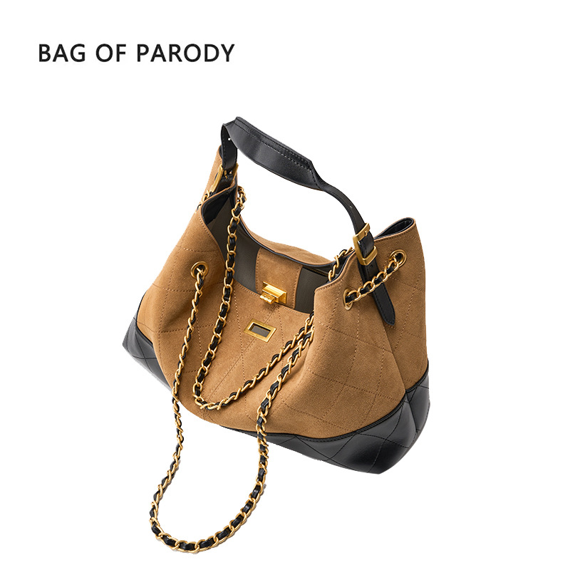 Bag For Parody Free shipping designer bags for womens Shoulder bags brown New large capacity diamond patterned embroidered vintage tote bag