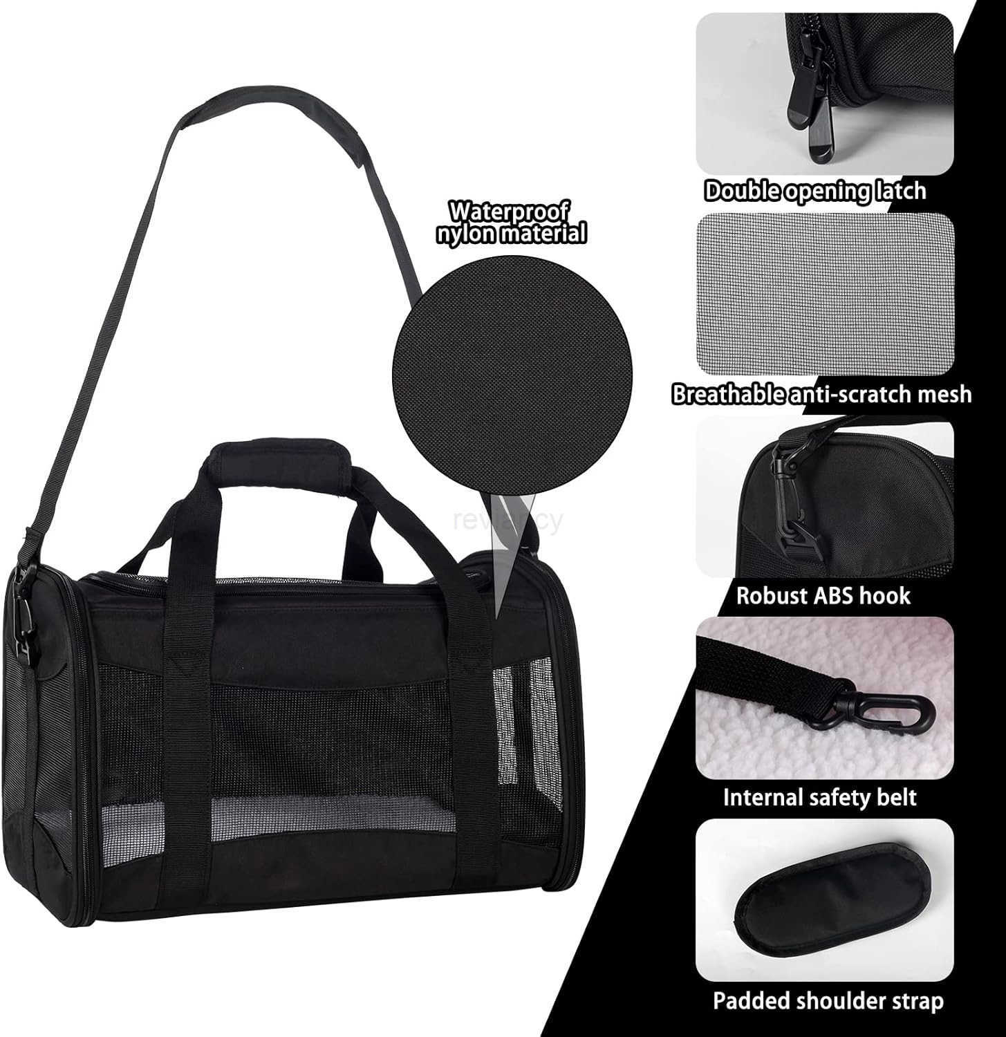 Cat Carrying Case Pet Dog Carrier SoftSided Cat Bag Airline Approved Pet Travel Carrier Up to 15 Lbs Collapsible Cats Carrier Dog Carrier for Medium S