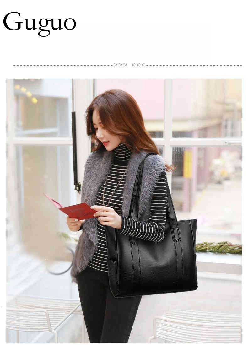 Guguo Free Shipping New Designer Bag Large Bag For Women 2025 Fashion Large Capacity Women's Bag Elegant Simple Handbag Soft Leather Texture Tote