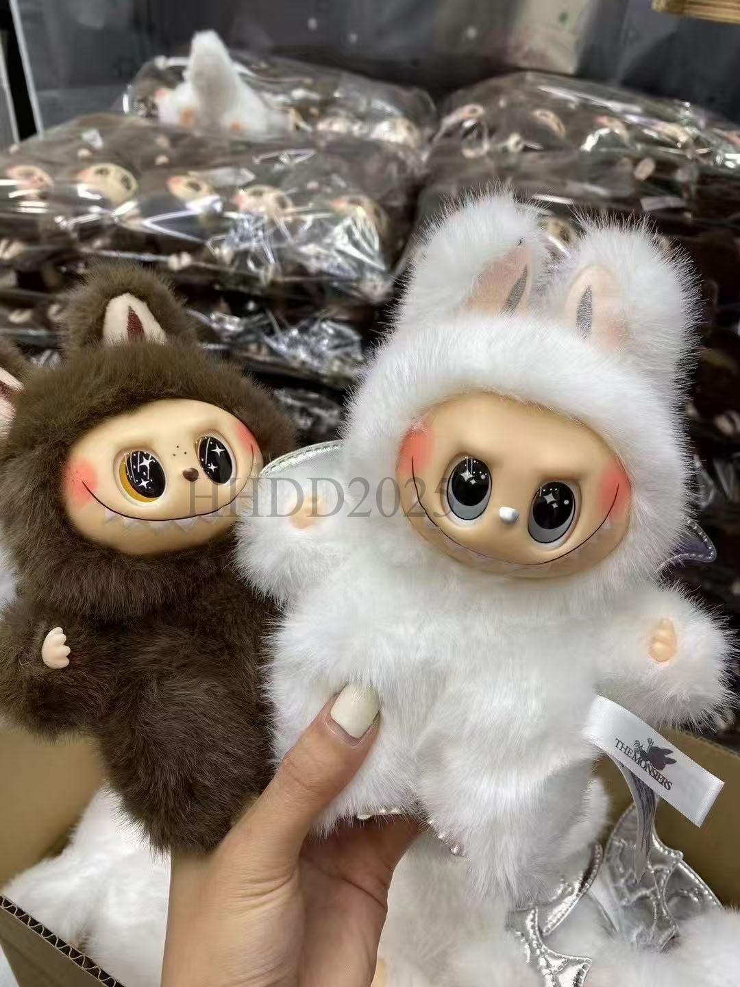 New Arrival Presale Zimomo The Monster Labubu Diy Big Leader White Limited Archangel Creative Change Doll Figure Vinyl Doll Birthday