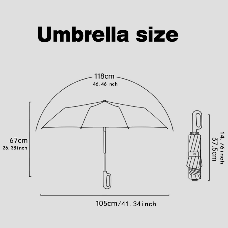 Ring buckle umbrella automatic men's business ladies folding sun protection, UV protection, sun protection, students travel to work short umbrell