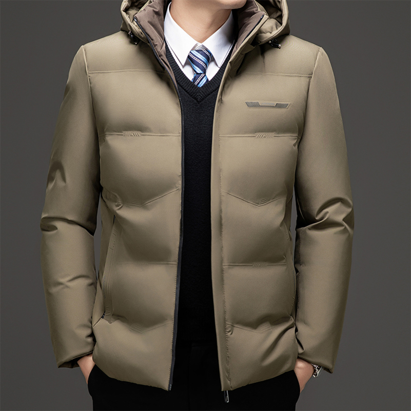 High Quality Hooded Thick Warm Waterproof Parkas Coat Male Loose Casual Winter Coats Men Business Mens Down Jacket 250911