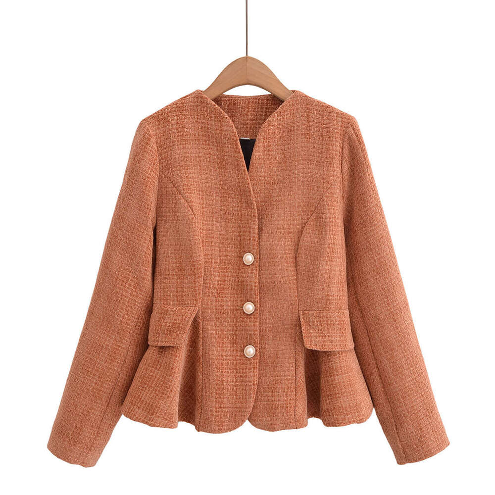 DHEssentials 2025 Autumn New French Style Fashion Waist-Cinching Blazer + Elegant Straight-Leg Skirt